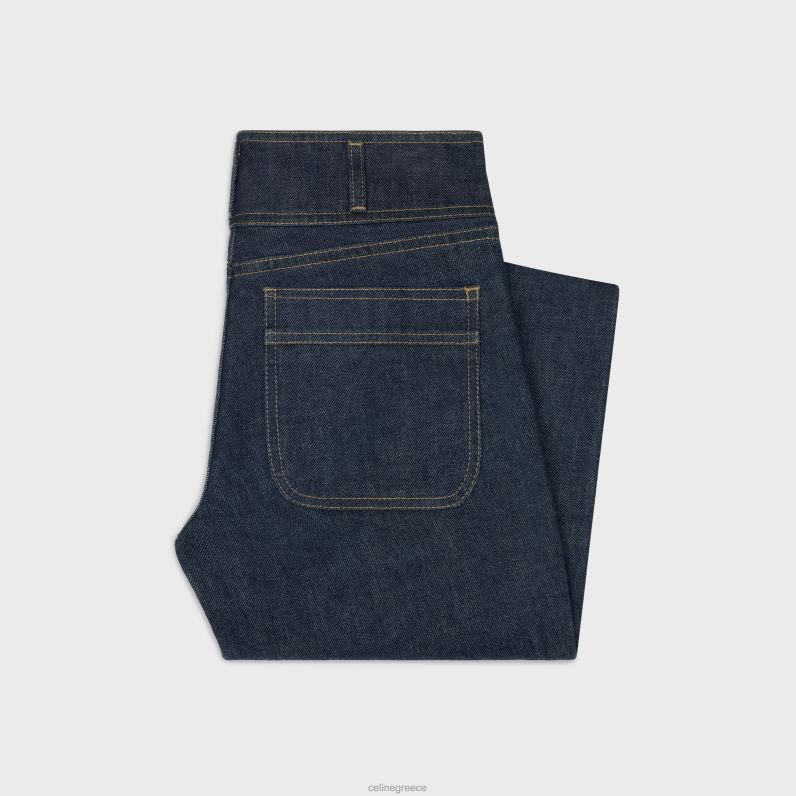 Jane flare τζιν σε wash denim γυναίκες CELINE 640PT852 ενδύματα ξεπλυμένα