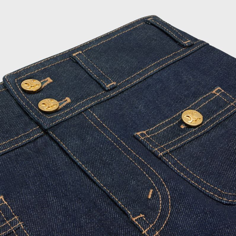 Jane flare τζιν σε wash denim γυναίκες CELINE 640PT852 ενδύματα ξεπλυμένα