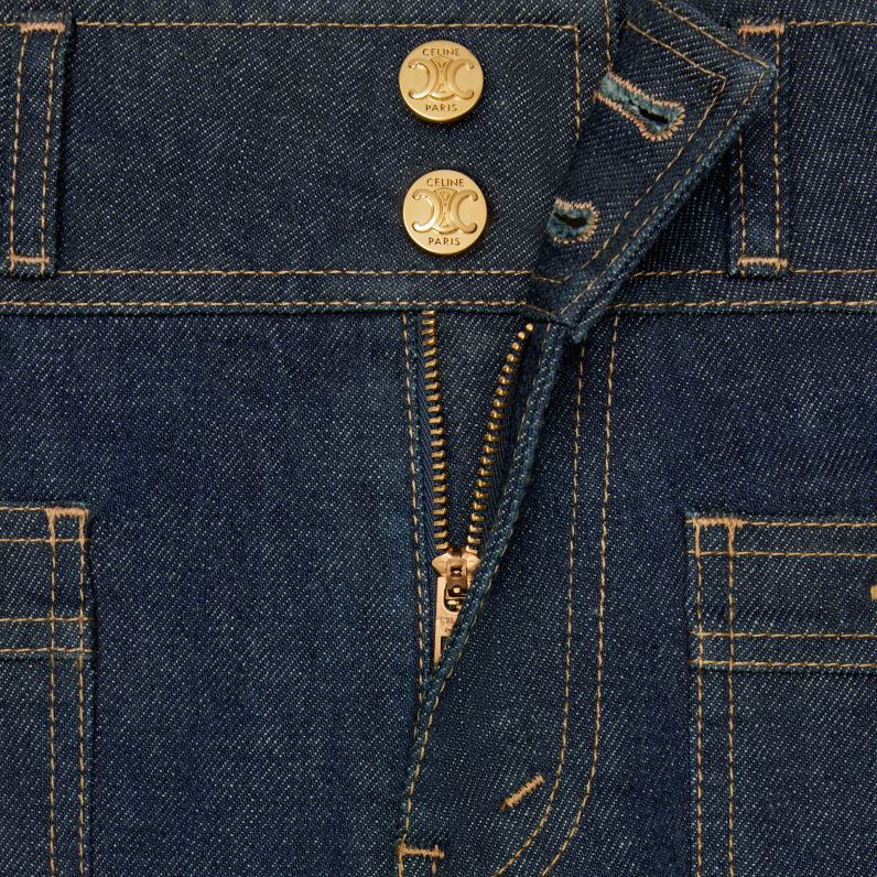 Jane flare τζιν σε wash denim γυναίκες CELINE 640PT852 ενδύματα ξεπλυμένα