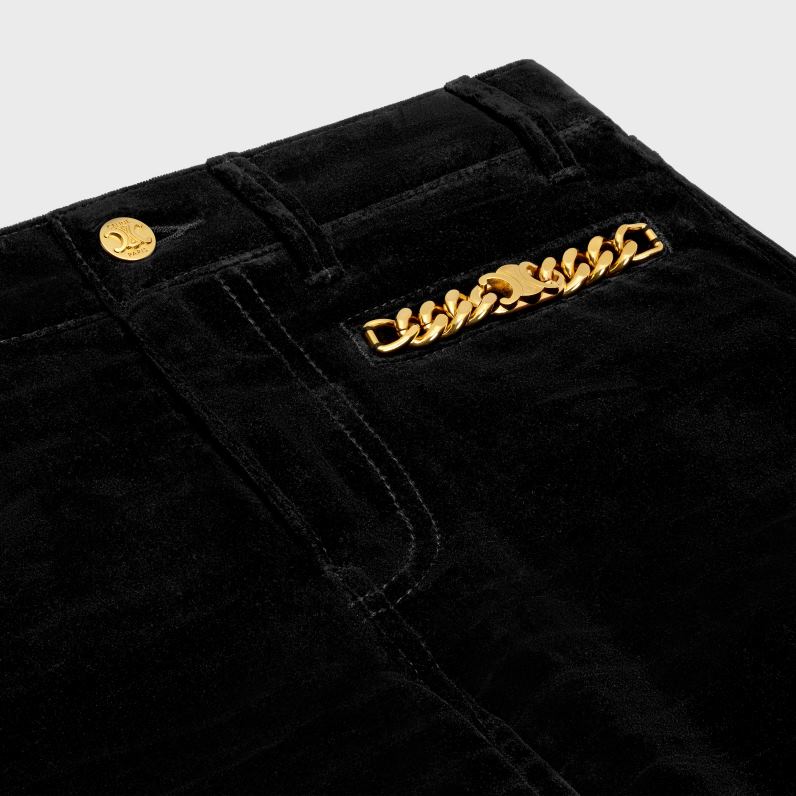 Jane flared τζιν σε βελούδο γυναίκες CELINE 640PT851 ενδύματα ακατέργαστο πλύσιμο