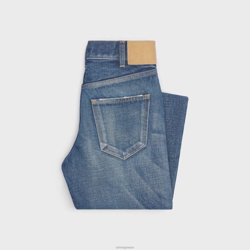 τζιν παντελόνι σε τζιν twill γυναίκες CELINE 640PT864 ενδύματα σκοτεινό πλύσιμο ένωσης