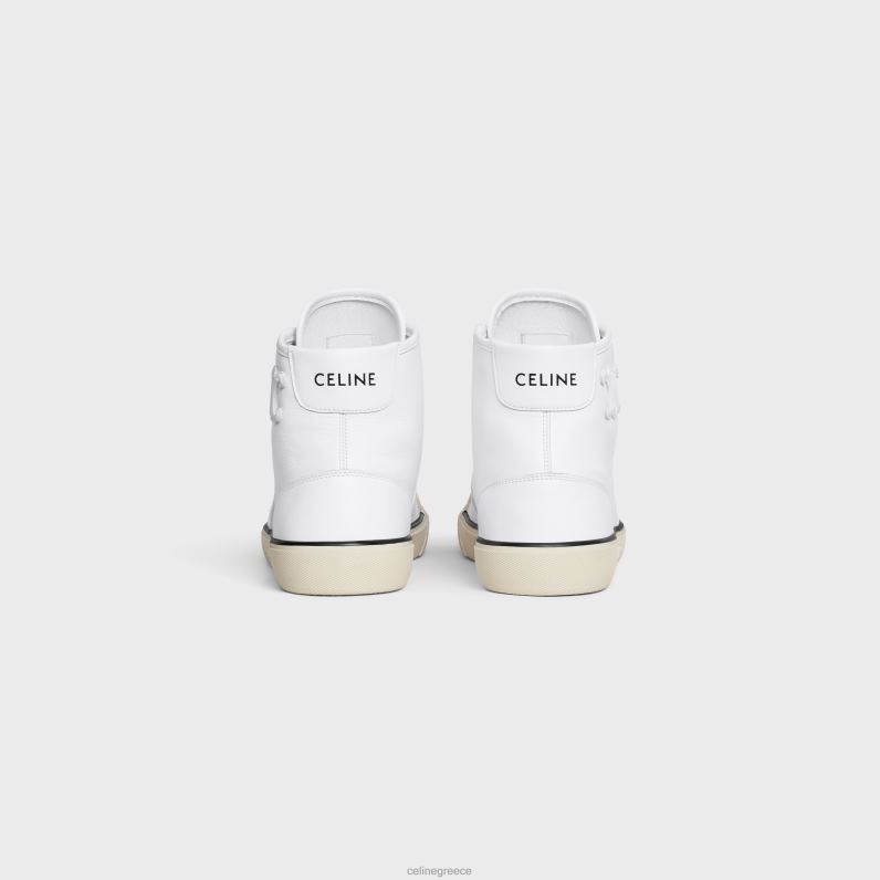 as-02 αθλητικά παπούτσια alan με χαμηλά κορδόνια με μπάλωμα θριάμβου σε δέρμα μοσχαριού γυναίκες CELINE 640PT1015 είδη υπόδησης οπτικό λευκό