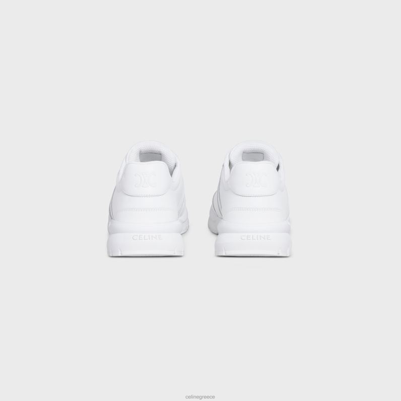 runner cr-01 χαμηλό sneaker με κορδόνια από δέρμα μοσχαριού γυναίκες CELINE 640PT915 είδη υπόδησης οπτικό λευκό