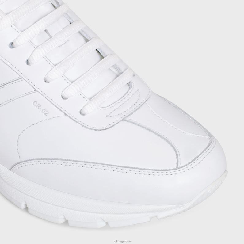 runner cr-02 sneaker με χαμηλό κορδόνι από δέρμα μοσχαριού γυναίκες CELINE 640PT913 είδη υπόδησης οπτικό λευκό/μαύρο