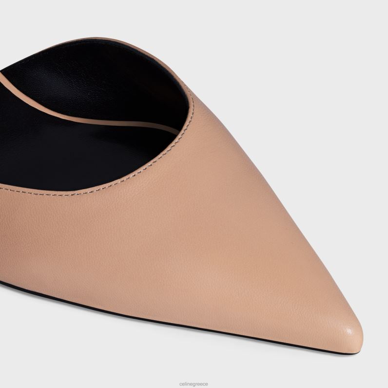 γατάκι με λουράκι θρίαμβος σε δέρμα αρνιού γυναίκες CELINE 640PT983 είδη υπόδησης μπεζ τριαντάφυλλο