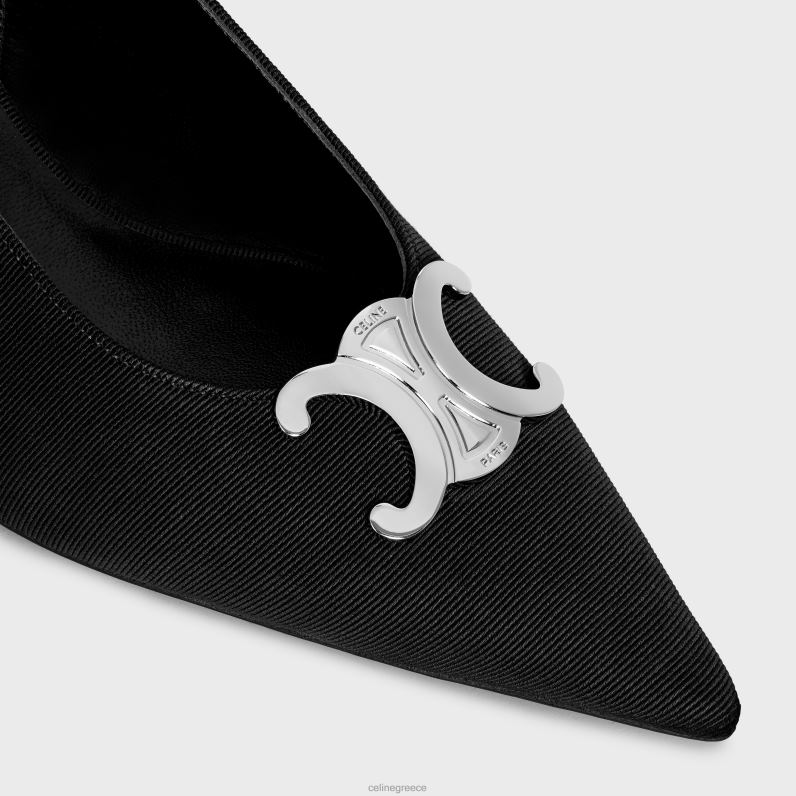 alma triomphe slingback σε gros-grain γυναίκες CELINE 640PT976 είδη υπόδησης μαύρος