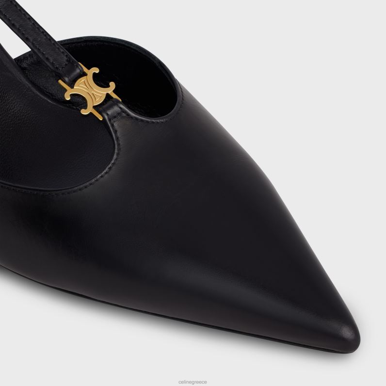 γατάκι t-bar λουράκι αντλία σε δέρμα μοσχαριού γυναίκες CELINE 640PT978 είδη υπόδησης μαύρος