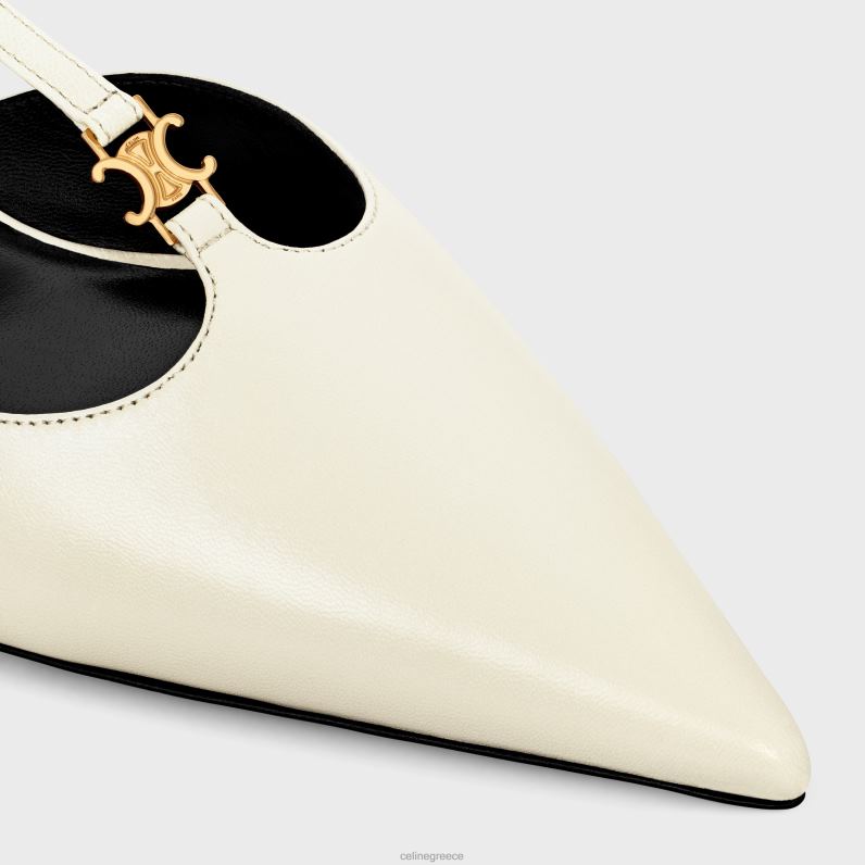 γατάκι t-bar λουράκι αντλία σε δέρμα αρνιού γυναίκες CELINE 640PT981 είδη υπόδησης γάλα