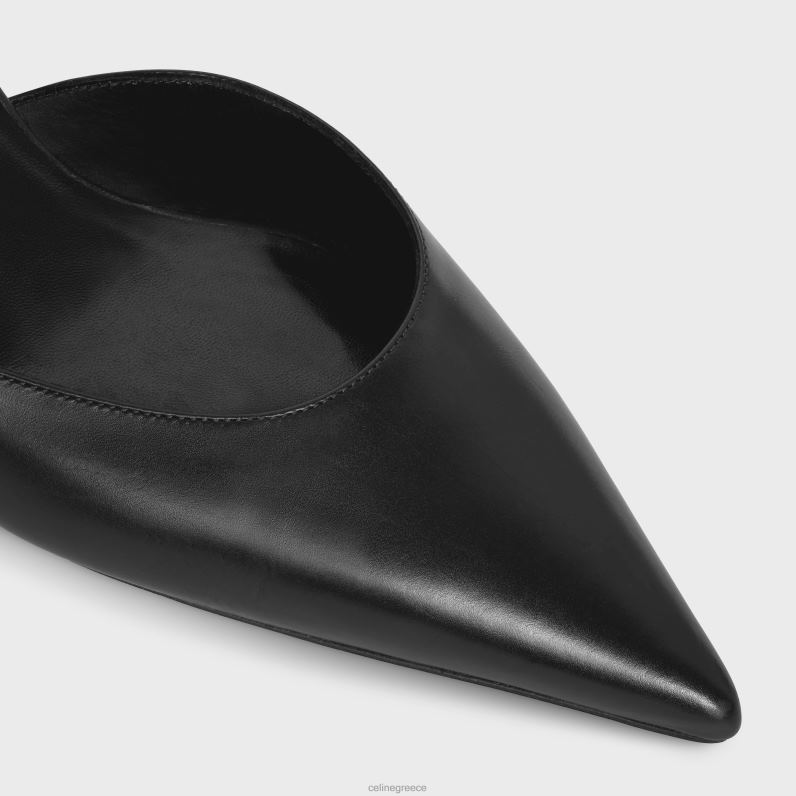 γατάκι με λουράκι triomphe σε χρυσό φινίρισμα από δέρμα μοσχαριού γυναίκες CELINE 640PT943 είδη υπόδησης μαύρος
