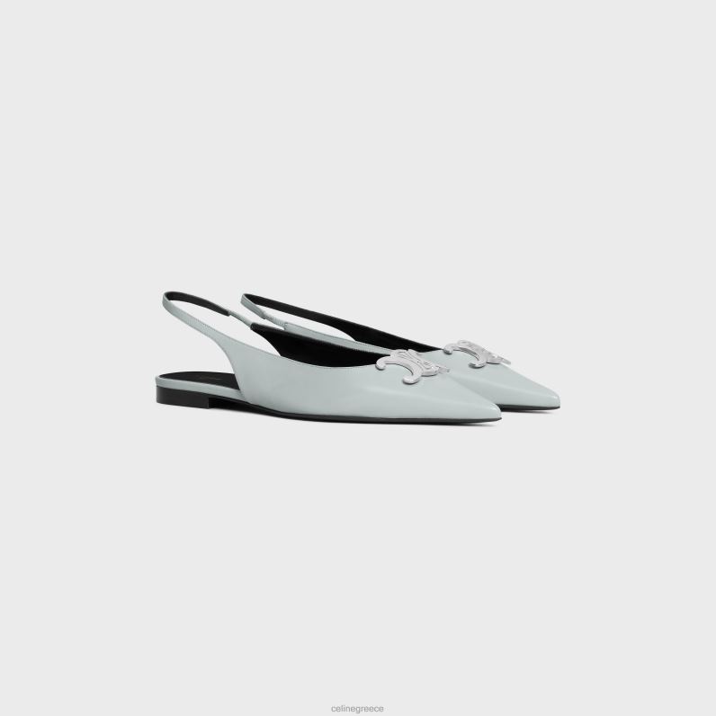 alma triomphe επίπεδη slingback σε δέρμα αρνιού γυναίκες CELINE 640PT917 είδη υπόδησης απαλό μπλε