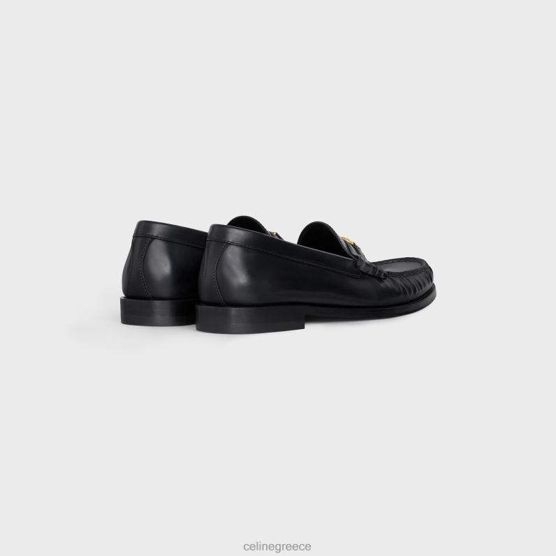 luco loafer σε γυαλισμένο δέρμα ταύρου γυναίκες CELINE 640PT922 είδη υπόδησης μαύρος