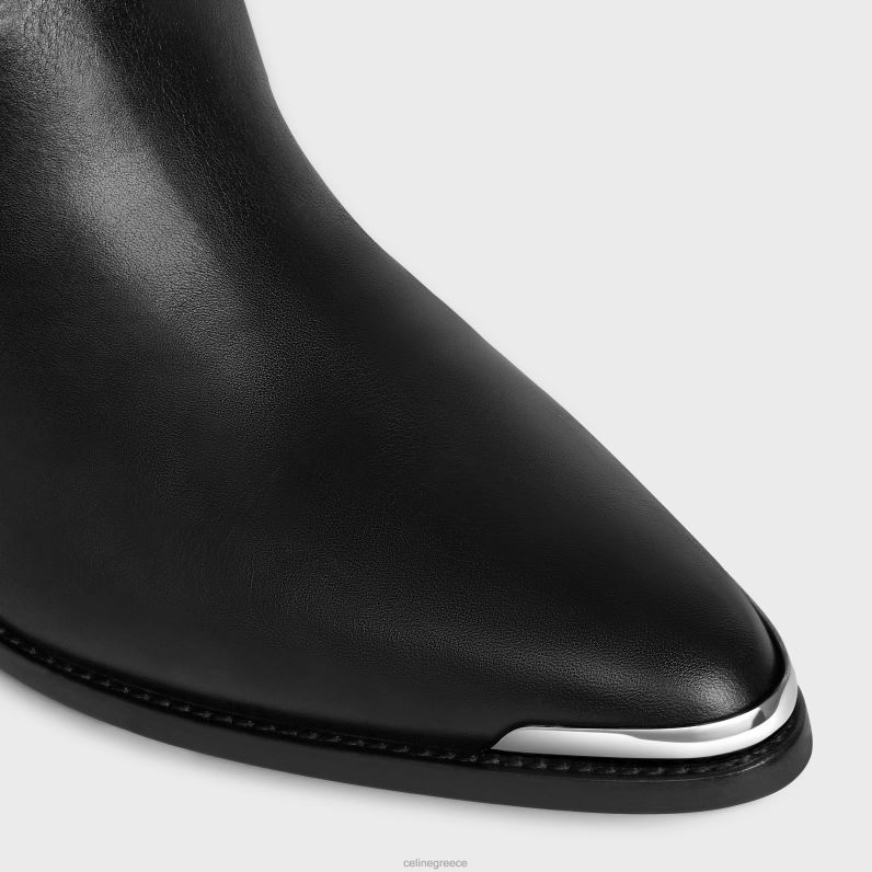 μπότες lola ψηλές δυτικές μπότες με μεταλλική μύτη σε δέρμα μοσχαριού γυναίκες CELINE 640PT927 είδη υπόδησης μαύρος