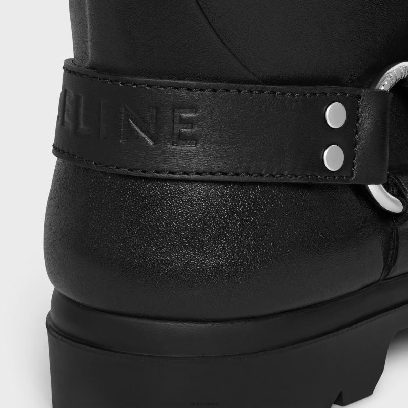 mid rain μπότες από καουτσούκ & δέρμα μοσχαριού γυναίκες CELINE 640PT930 είδη υπόδησης μαύρος