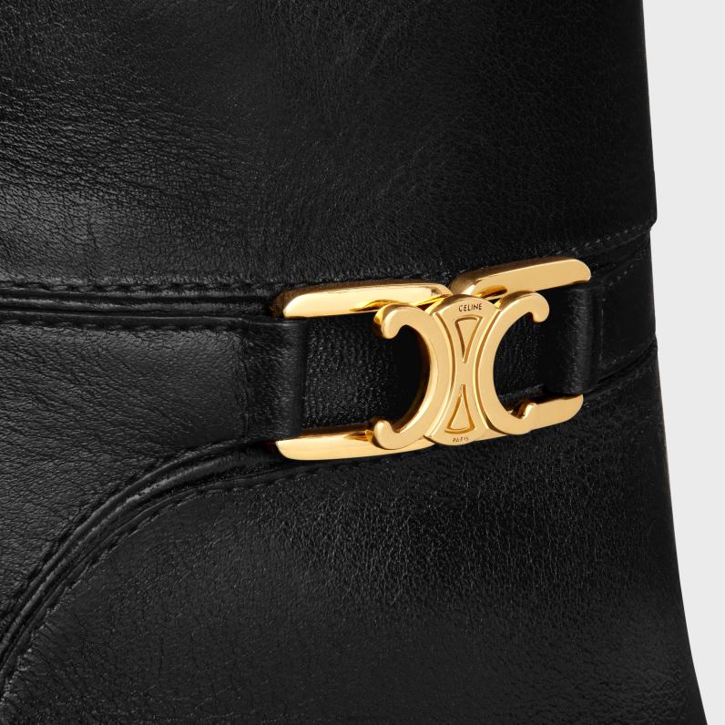 verneuil μποτάκι με θρίαμβο σε δέρμα μοσχαριού γυναίκες CELINE 640PT957 είδη υπόδησης μαύρος