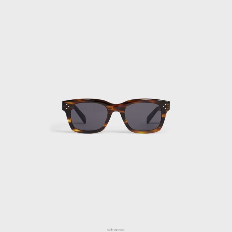 μαύρο σκελετό 41 γυαλιά ηλίου σε οξικό άνδρες CELINE 640PT2222 αξεσουάρ ριγέ αβάνα