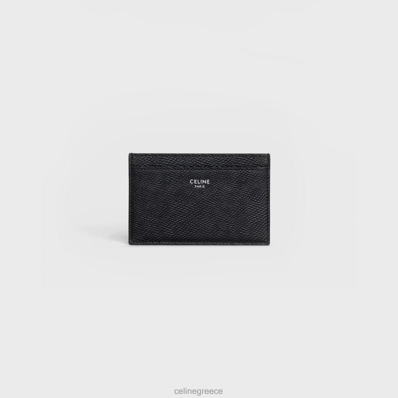 θήκη για κάρτες από δέρμα μοσχαριού άνδρες CELINE 640PT2148 αξεσουάρ μαύρος