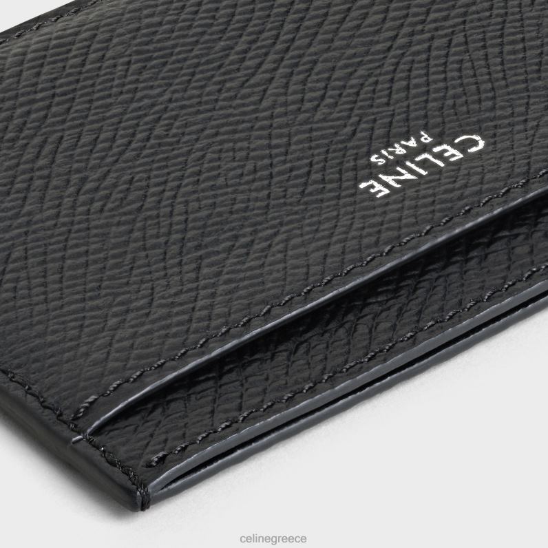 θήκη για κάρτες από δέρμα μοσχαριού άνδρες CELINE 640PT2148 αξεσουάρ μαύρος