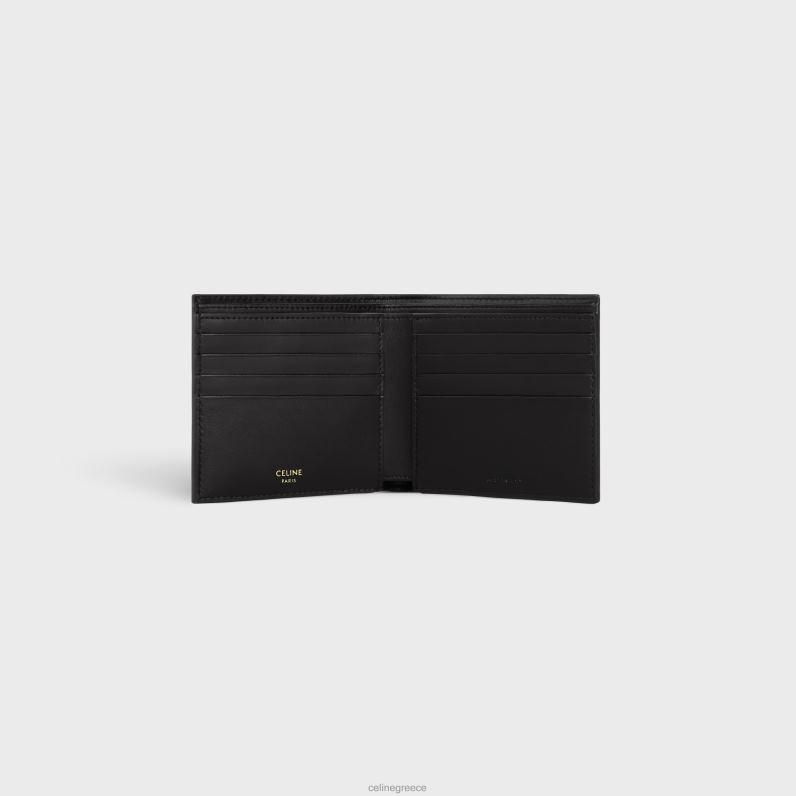 δίπτυχο πορτοφόλι σε καμβά θριάμβου άνδρες CELINE 640PT2134 αξεσουάρ μαύρος