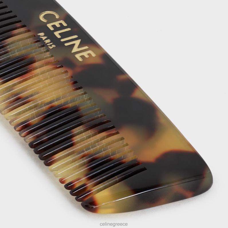 χτένα μουστάκι με θήκη από φυσικό δέρμα μοσχαριού άνδρες CELINE 640PT2294 αξεσουάρ βυρσοδέψω