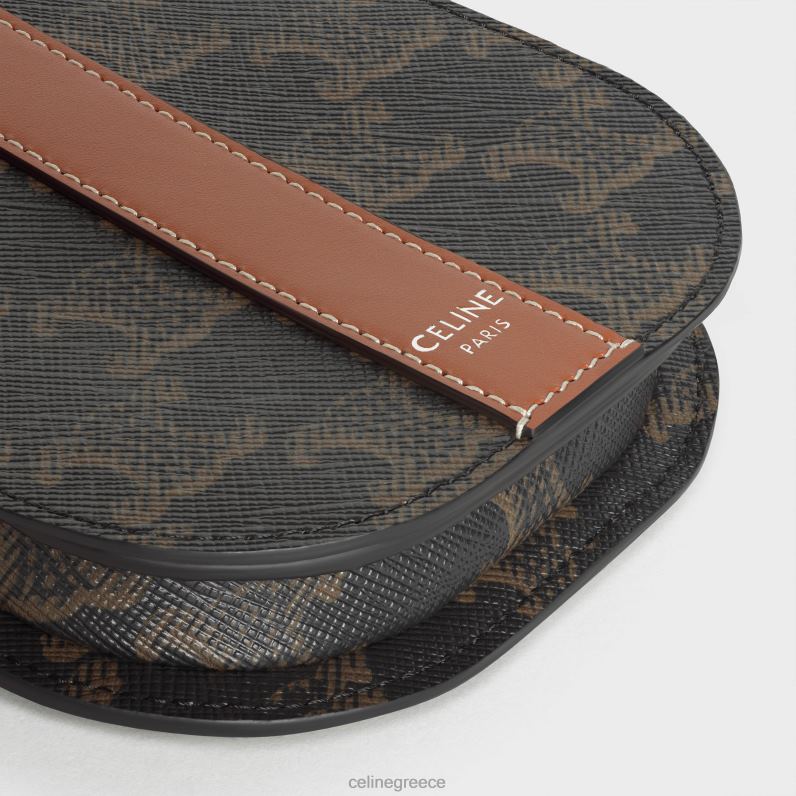 θήκη τηλεφώνου σε καμβά triomphe & δέρμα μοσχαριού άνδρες CELINE 640PT2141 αξεσουάρ βυρσοδέψω