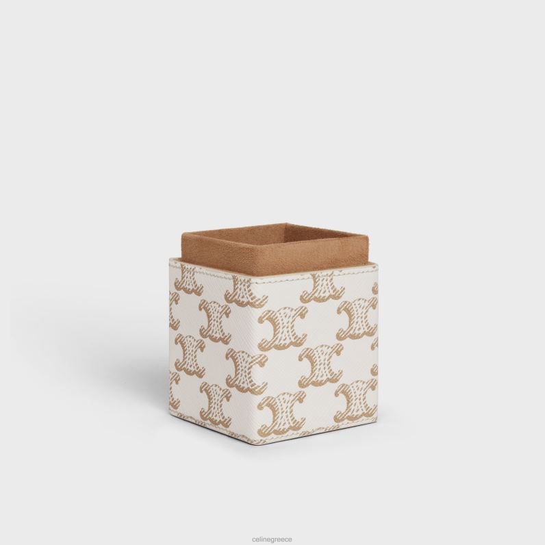 θήκη 1 άρωμα 100ml σε καμβά triomphe & δέρμα μοσχαριού άνδρες CELINE 640PT1559 αξεσουάρ άσπρο