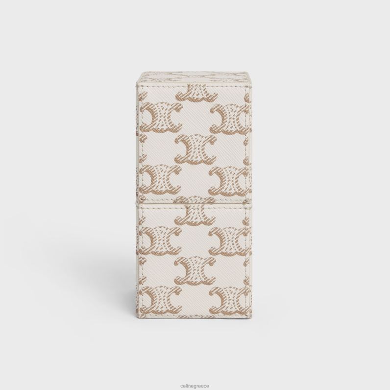 θήκη 1 άρωμα 100ml σε καμβά triomphe & δέρμα μοσχαριού άνδρες CELINE 640PT1559 αξεσουάρ άσπρο