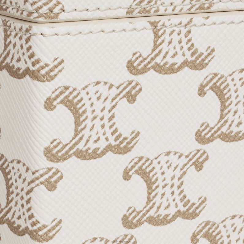 θήκη 1 άρωμα 100ml σε καμβά triomphe & δέρμα μοσχαριού άνδρες CELINE 640PT1559 αξεσουάρ άσπρο