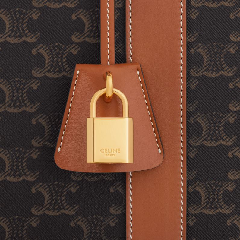 μαλακή αποσκευή 45 σε καμβά triomphe & δέρμα μοσχαριού άνδρες CELINE 640PT1629 αξεσουάρ βυρσοδέψω