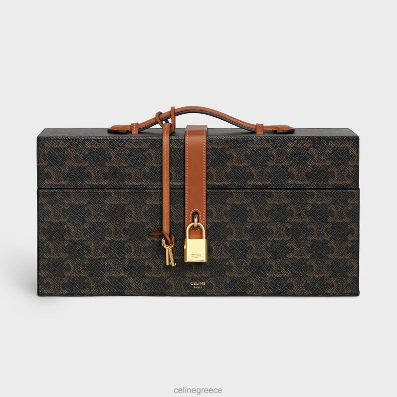 θήκη 5 αρώματα 3,4 fl.oz σε καμβά triomphe & φυσικό δέρμα μοσχαριού άνδρες CELINE 640PT1469 αξεσουάρ βυρσοδέψω