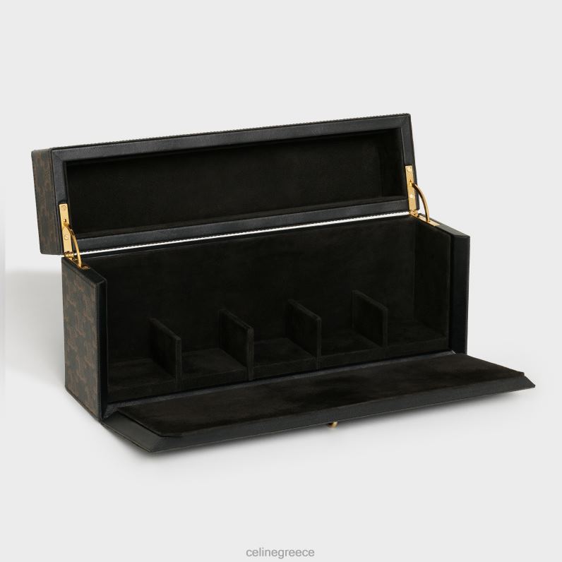 θήκη 5 αρώματα 3,4 fl.oz σε καμβά triomphe & φυσικό δέρμα μοσχαριού άνδρες CELINE 640PT1469 αξεσουάρ βυρσοδέψω