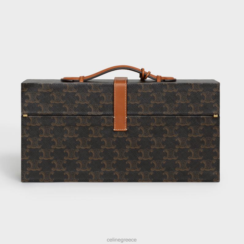 θήκη 5 αρώματα 3,4 fl.oz σε καμβά triomphe & φυσικό δέρμα μοσχαριού άνδρες CELINE 640PT1469 αξεσουάρ βυρσοδέψω