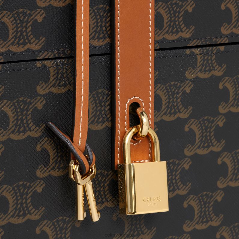 θήκη 5 αρώματα 3,4 fl.oz σε καμβά triomphe & φυσικό δέρμα μοσχαριού άνδρες CELINE 640PT1469 αξεσουάρ βυρσοδέψω