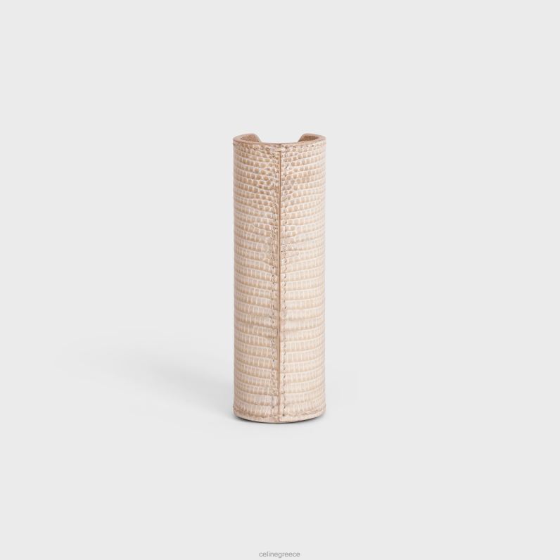 θήκη σπρέι ταξιδιού σε σαύρα άνδρες CELINE 640PT1459 αξεσουάρ ελεφαντοστού