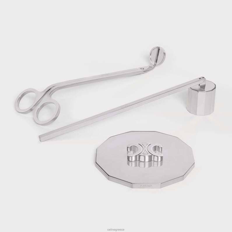 αξεσουάρ κεριών από χάλυβα άνδρες CELINE 640PT1507 αξεσουάρ ασήμι