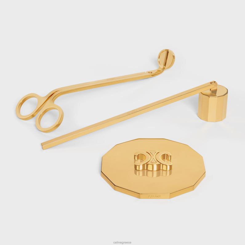 αξεσουάρ κεριών από χάλυβα άνδρες CELINE 640PT1514 αξεσουάρ χρυσός