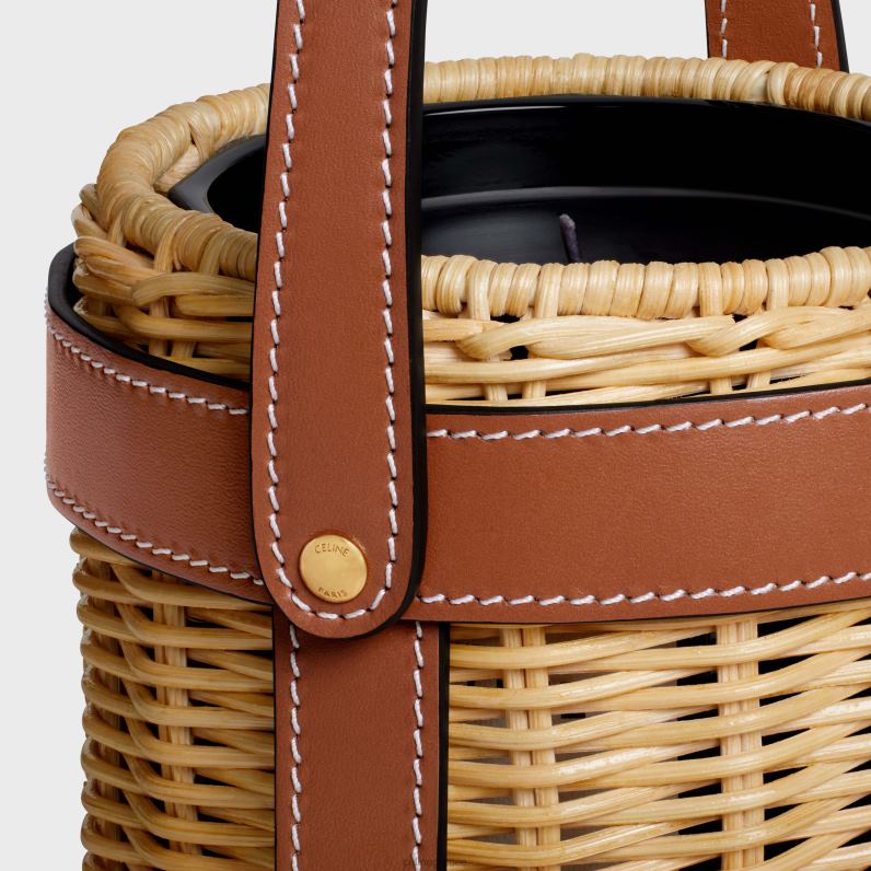 κηροπήγιο από μπαστούνι & δέρμα μοσχαριού άνδρες CELINE 640PT1527 αξεσουάρ βυρσοδέψω