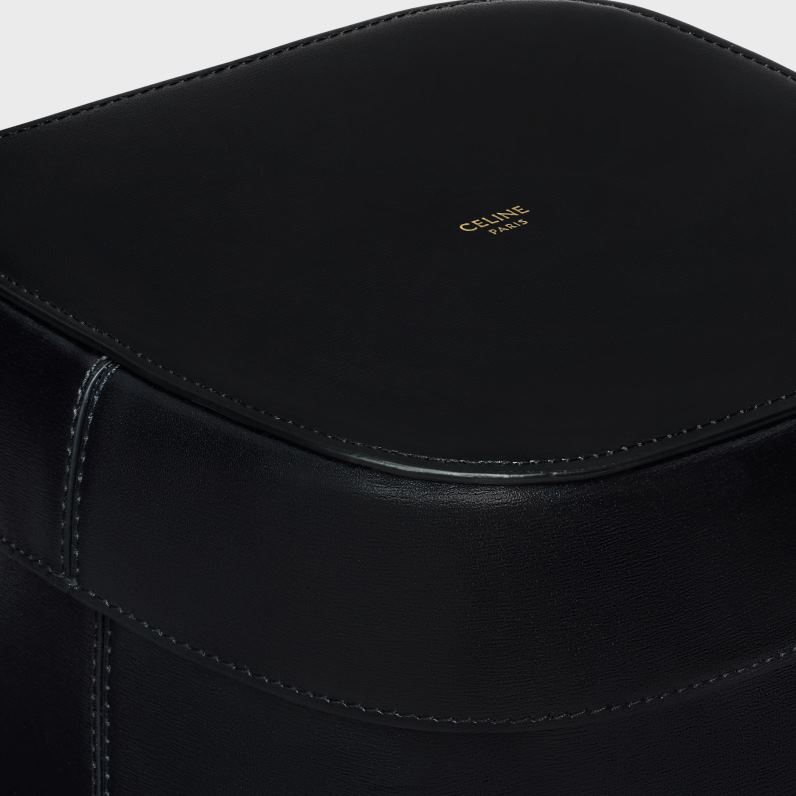 μεγάλο κουτί από γυαλιστερό δέρμα μοσχαριού άνδρες CELINE 640PT1528 αξεσουάρ μαύρος