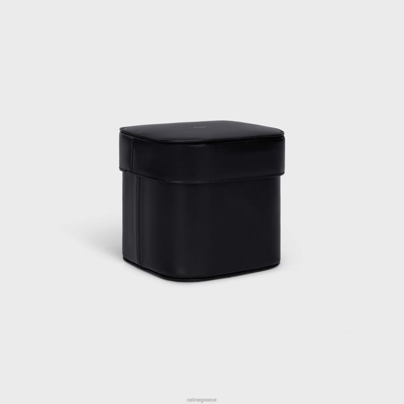 μεσαίο κουτί σε γυαλιστερό δέρμα μοσχαριού άνδρες CELINE 640PT1529 αξεσουάρ μαύρος
