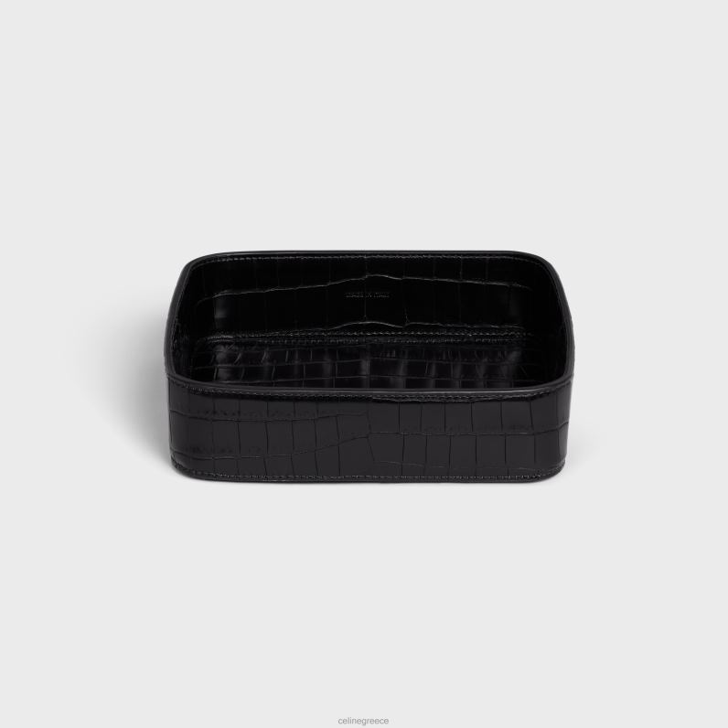 μπιμπελό μπολ σε κροκόδειλο άνδρες CELINE 640PT1531 αξεσουάρ μαύρος