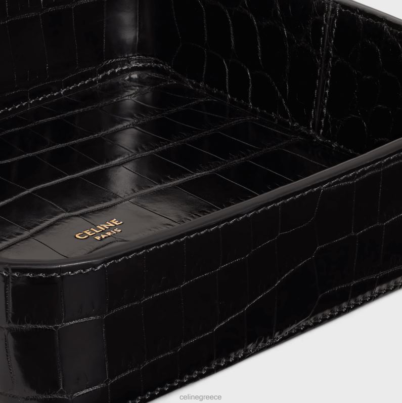 μπιμπελό μπολ σε κροκόδειλο άνδρες CELINE 640PT1531 αξεσουάρ μαύρος