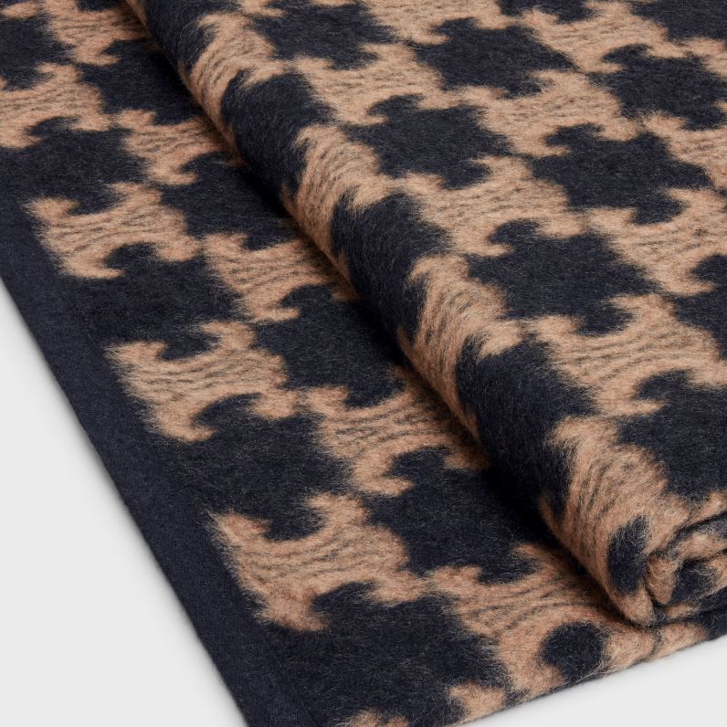 κουβέρτα & θήκη κουβέρτας από δέρμα μοσχαριού άνδρες CELINE 640PT1542 αξεσουάρ μαύρο/μαύρισμα