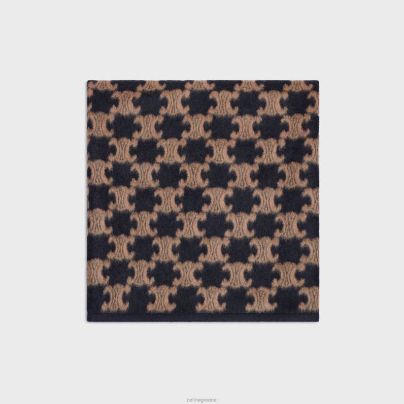 κουβέρτα & θήκη κουβέρτας από δέρμα μοσχαριού άνδρες CELINE 640PT1542 αξεσουάρ μαύρο/μαύρισμα