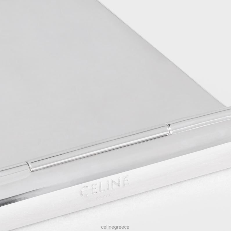 κουτί σπίρτων σε στερλίνα & σαύρα άνδρες CELINE 640PT1544 αξεσουάρ μαύρος