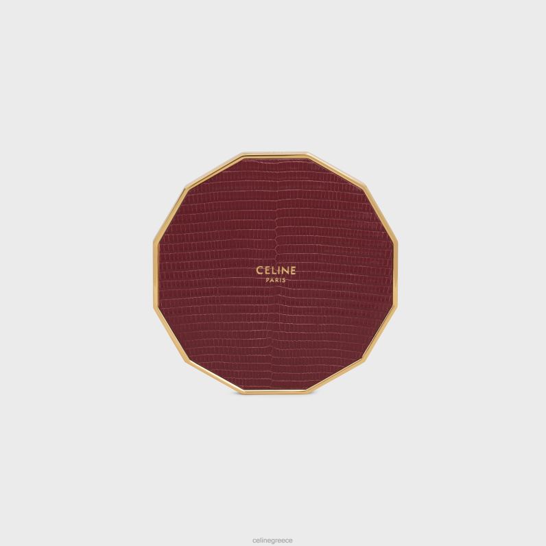 καπάκι κεριού από ατσάλι & σαύρα άνδρες CELINE 640PT1553 αξεσουάρ ρουμπίνι