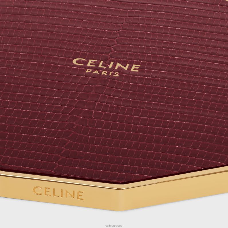 καπάκι κεριού από ατσάλι & σαύρα άνδρες CELINE 640PT1553 αξεσουάρ ρουμπίνι