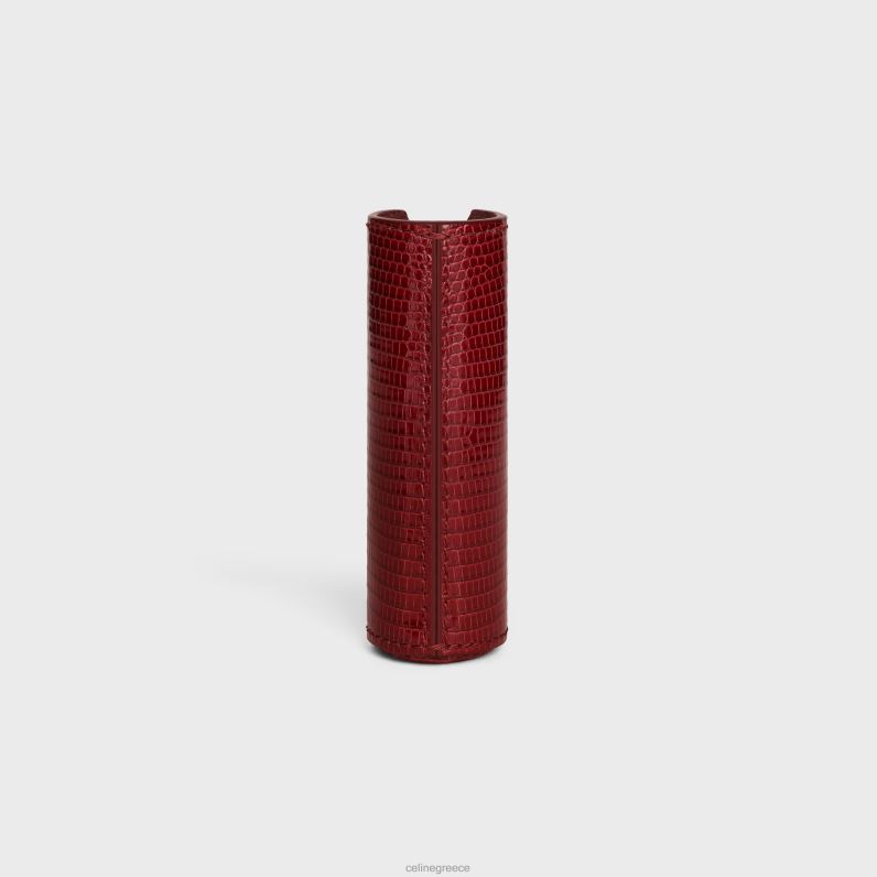 θήκη σπρέι ταξιδιού σε σαύρα άνδρες CELINE 640PT1554 αξεσουάρ ρουμπίνι