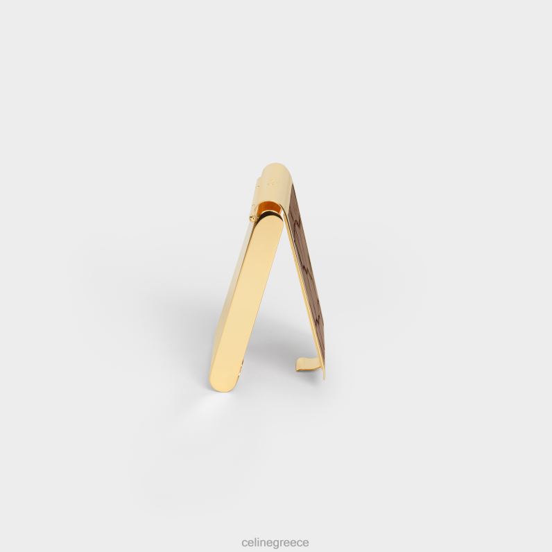 κουτί σπίρτα από ορείχαλκο & αλιγάτορα άνδρες CELINE 640PT1555 αξεσουάρ Βουργουνδία