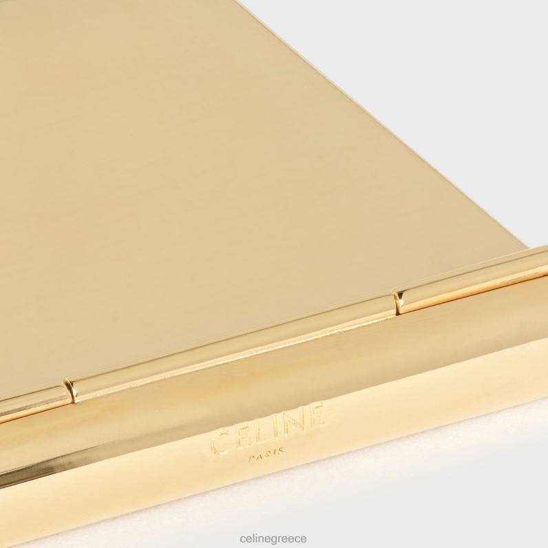 κουτί σπίρτα από ορείχαλκο & αλιγάτορα άνδρες CELINE 640PT1555 αξεσουάρ Βουργουνδία