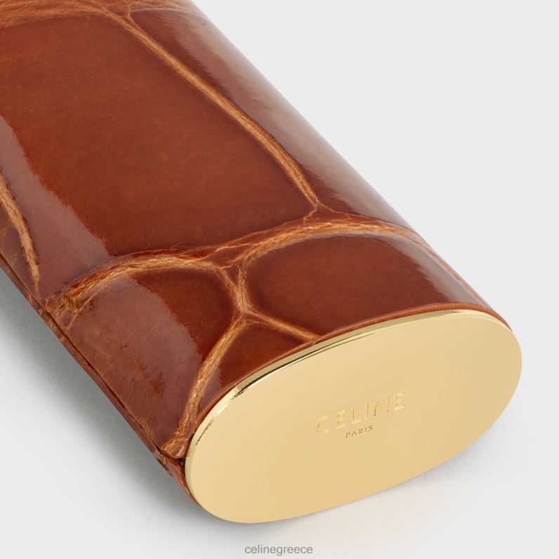 μικρή θήκη αναπτήρα από ορείχαλκο & αλιγάτορα άνδρες CELINE 640PT1557 αξεσουάρ βυρσοδέψω