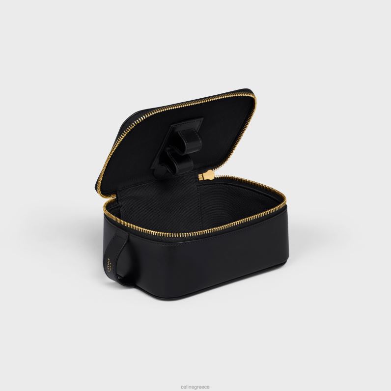 μικρή θήκη περιποίησης σε γυαλιστερό δέρμα μοσχαριού άνδρες CELINE 640PT1586 αξεσουάρ μαύρος